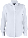 CB Summerland Linen Shirt Ladies White - Suomen Brodeeraus
