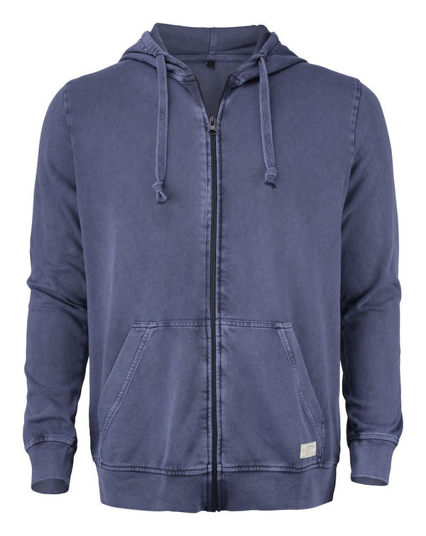 CB Thorp Denim hood FZ denim blue - Suomen Brodeeraus