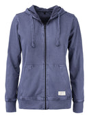 CB Thorp Denim hood FZ ladies denim blue - Suomen Brodeeraus