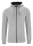 Classic Hoody full zip Grey mel - Suomen Brodeeraus