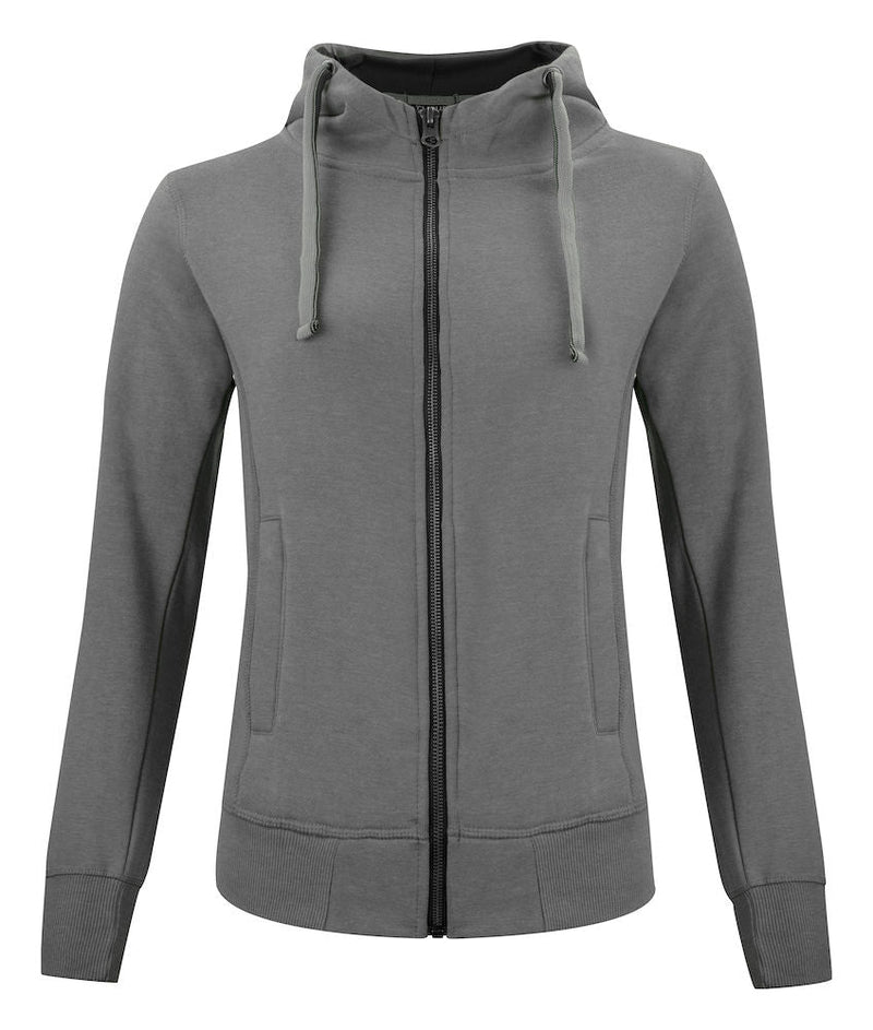 Classic Hoody full zip ladies Antra. mel - Suomen Brodeeraus