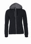 Classic Hoody full zip ladies Black - Suomen Brodeeraus