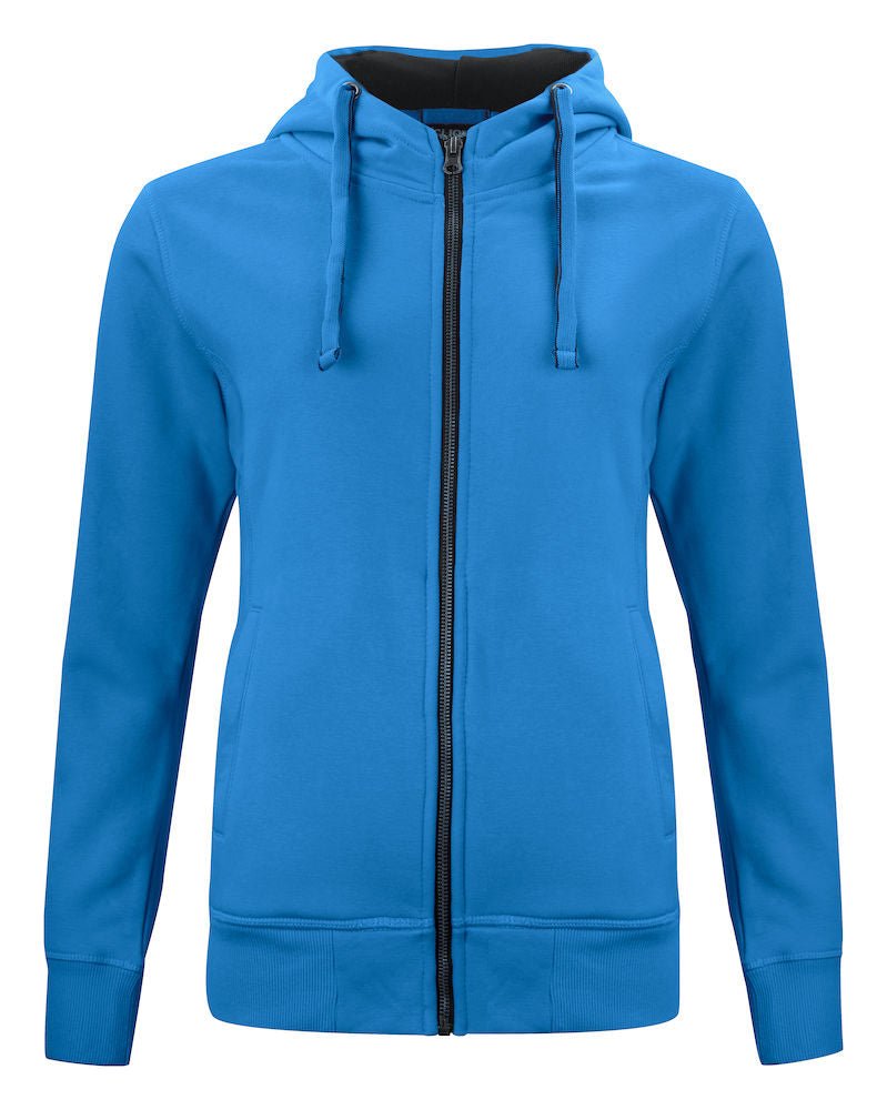 Classic Hoody full zip ladies Royal - Suomen Brodeeraus