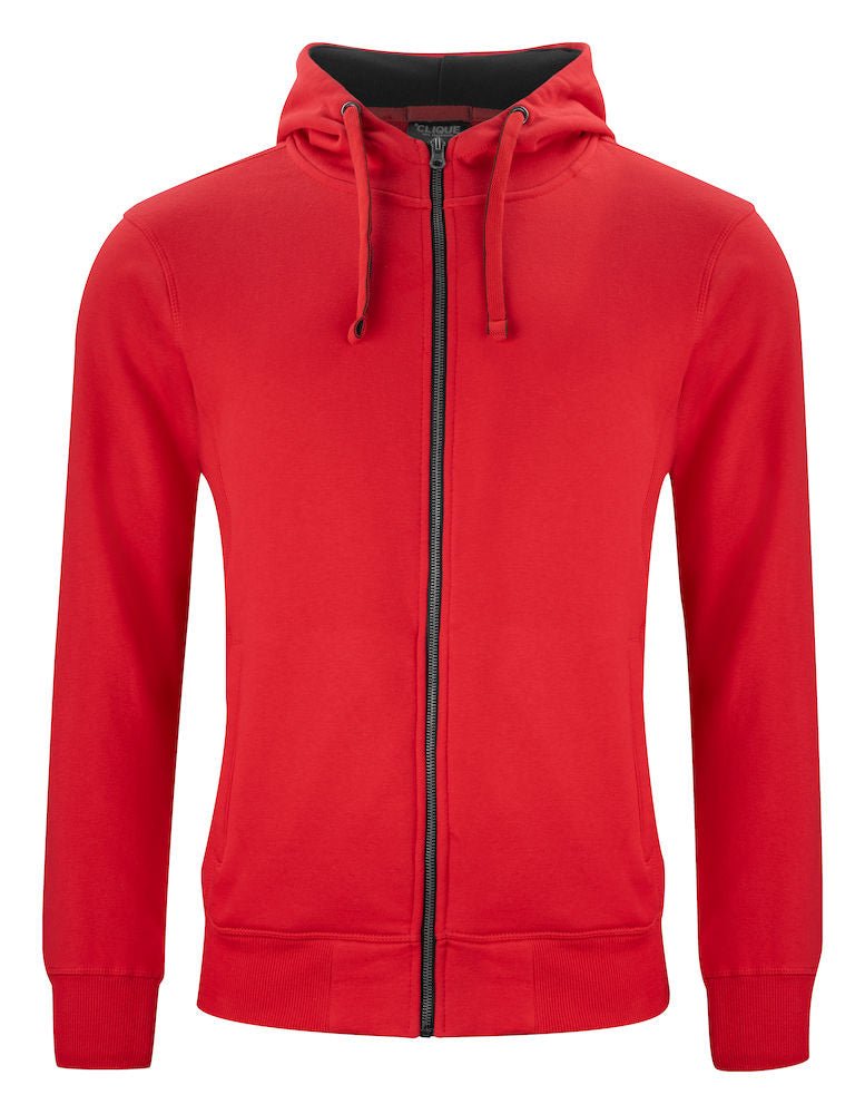 Classic Hoody full zip Red - Suomen Brodeeraus