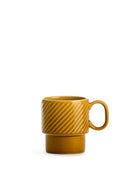 Coffee & More muki, keltainen - Suomen Brodeeraus