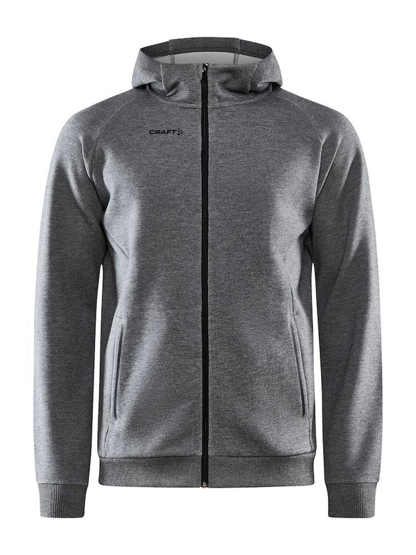 Core Soul Full Zip Hood M Dk Grey Melange XL - Suomen Brodeeraus