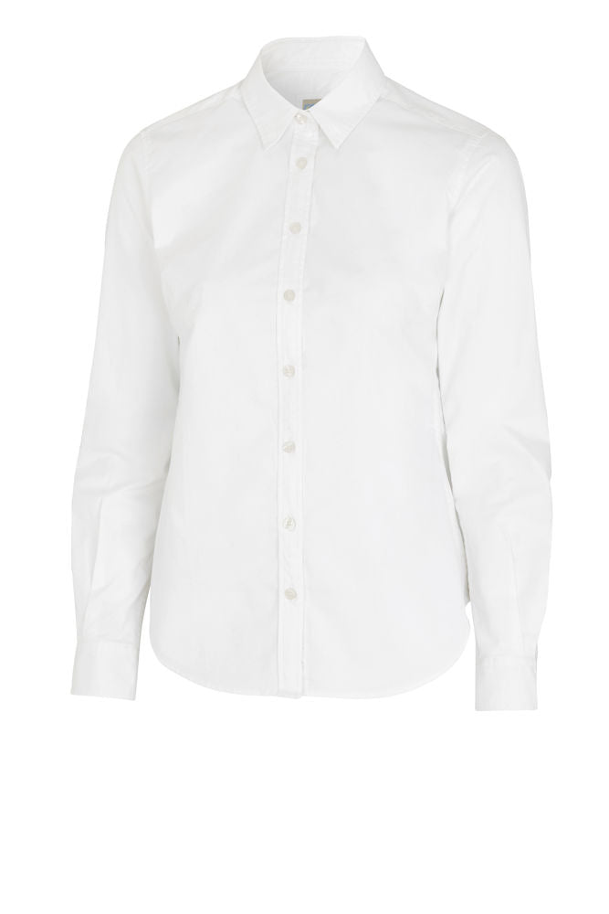 COTTOVER TWILL SHIRT LADY L/S WHITE - Suomen Brodeeraus