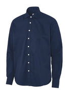 COTTOVER TWILL SHIRT MEN L/S NAVY - Suomen Brodeeraus