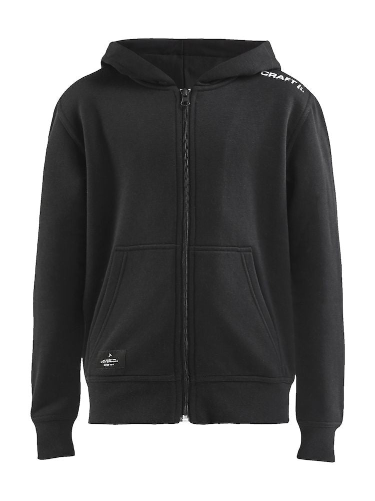 Craft COMMUNITY FZ HOODIE JR Black - Suomen Brodeeraus