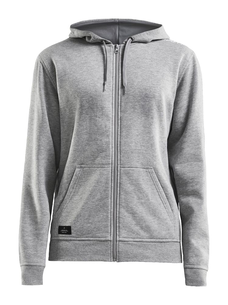 Craft COMMUNITY FZ HOODIE W grey melange - Suomen Brodeeraus