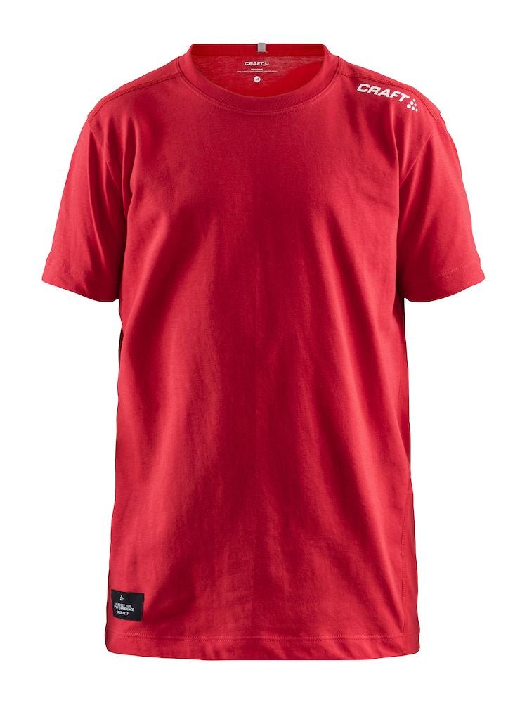 Craft Community Mix SS Tee Jr Bright red - Suomen Brodeeraus