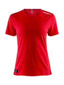 Craft Community Mix ss Tee women Bright red - Suomen Brodeeraus