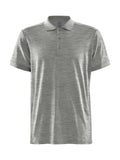 Craft Core Blend Polo Shirt M Grey mel - Suomen Brodeeraus