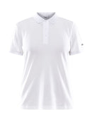 Craft Core Blend Polo Shirt W White - Suomen Brodeeraus