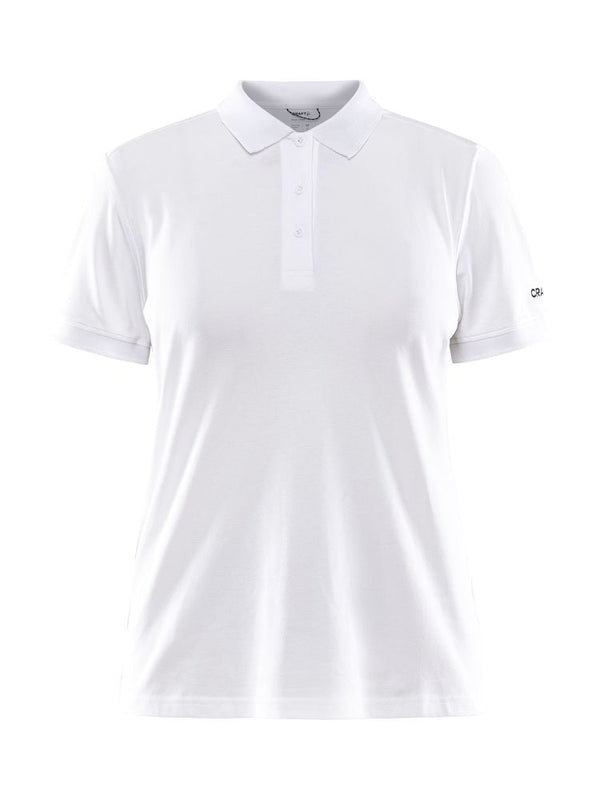 Craft Core Blend Polo Shirt W White - Suomen Brodeeraus