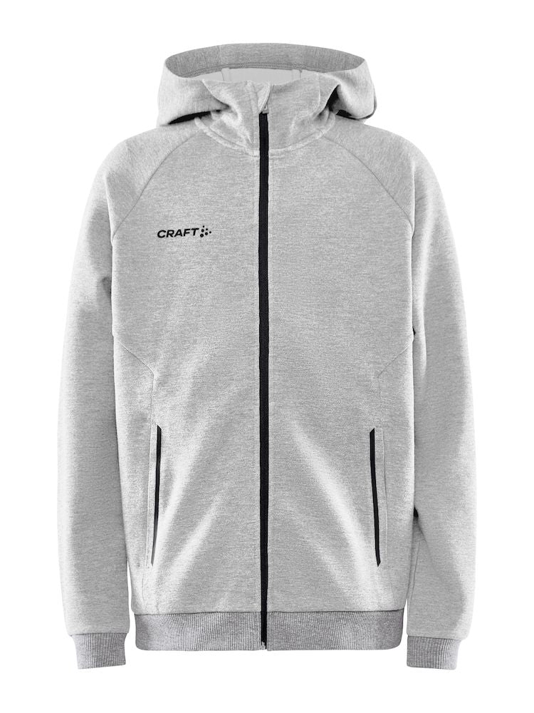 Craft Core Soul Full Zip Hood Jr Grey mel - Suomen Brodeeraus