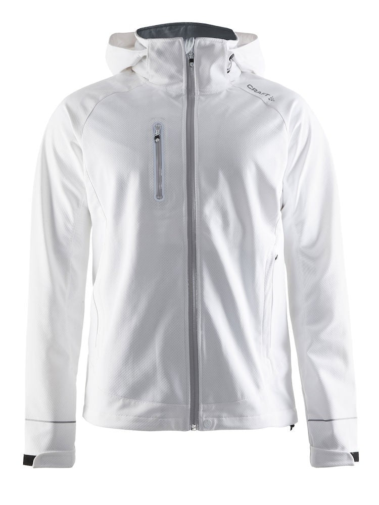 Craft Cortina Soft Shell jacket white/black - Suomen Brodeeraus