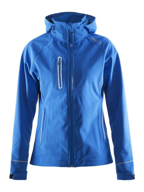 Craft Cortina Soft Shell jacket wom Sweden blue - Suomen Brodeeraus