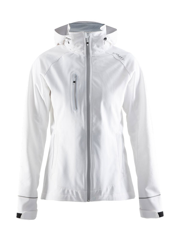 Craft Cortina Soft Shell jacket wome white/black - Suomen Brodeeraus