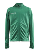 Craft Evolve Full Zip JR Team green - Suomen Brodeeraus
