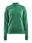 Craft Evolve Halfzip W Team green - Suomen Brodeeraus