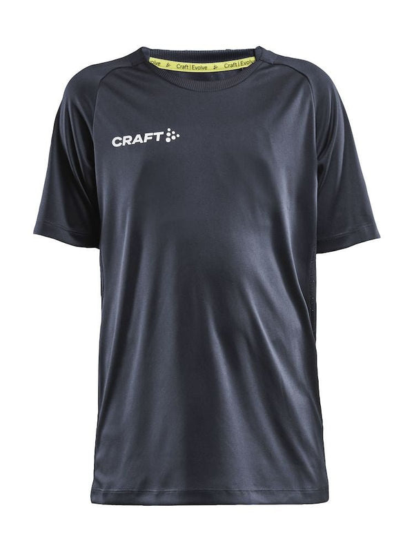 Craft Evolve Tee JR Asphalt - Suomen Brodeeraus