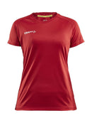 Craft Evolve Tee W Bright red - Suomen Brodeeraus