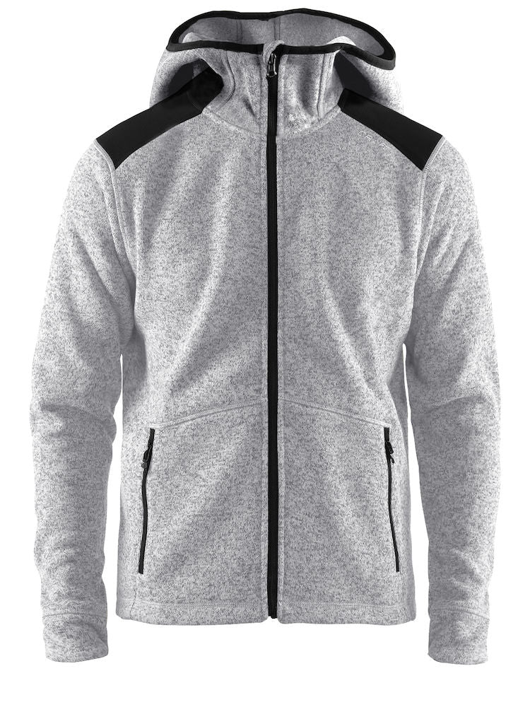 Craft Noble hood jacket fleece Grey mel - Suomen Brodeeraus