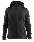 Craft Noble hood jacket fleece women Black mel - Suomen Brodeeraus