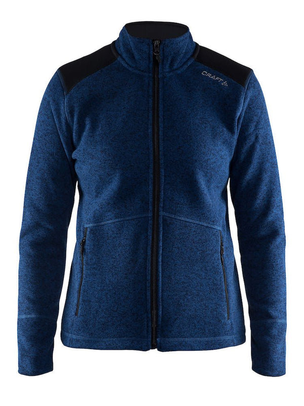 Craft Noble zip jacket fleece women deep - Suomen Brodeeraus