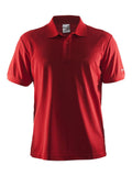 Craft Polo Shirt Pique Classic Bright red - Suomen Brodeeraus