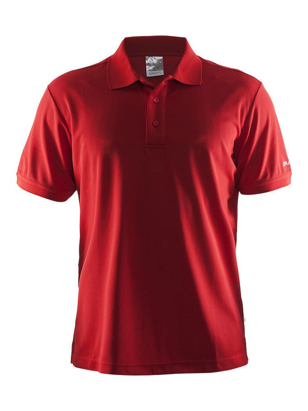 Craft Polo Shirt Pique Classic Bright red - Suomen Brodeeraus
