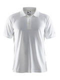 Craft Polo Shirt Pique Classic White - Suomen Brodeeraus