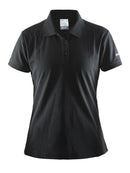 Craft Polo Shirt Pique Classic women Black - Suomen Brodeeraus