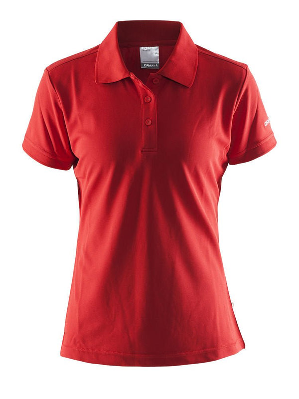Craft Polo Shirt Pique Classic women Bright red - Suomen Brodeeraus