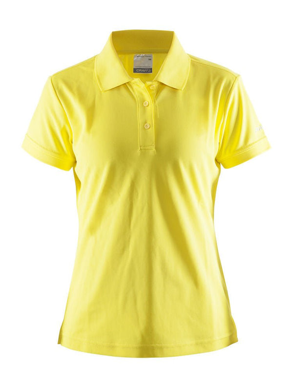 Craft Polo Shirt Pique Classic women Yellow - Suomen Brodeeraus