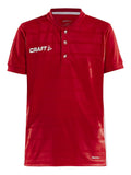 Craft Pro Control Button Jersey JR Red/white - Suomen Brodeeraus