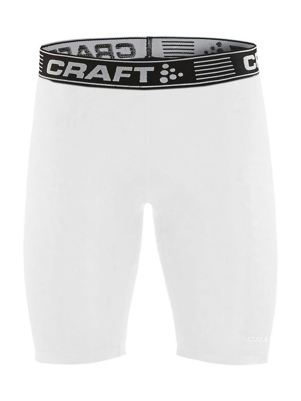 Craft Pro Control Compression Short Tights White - Suomen Brodeeraus