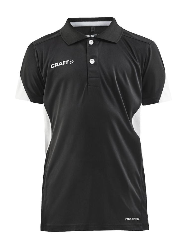 Craft PRO CONTROL IMPACT POLO J Black/white - Suomen Brodeeraus