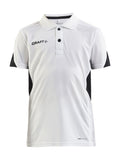 Craft PRO CONTROL IMPACT POLO J White/black - Suomen Brodeeraus