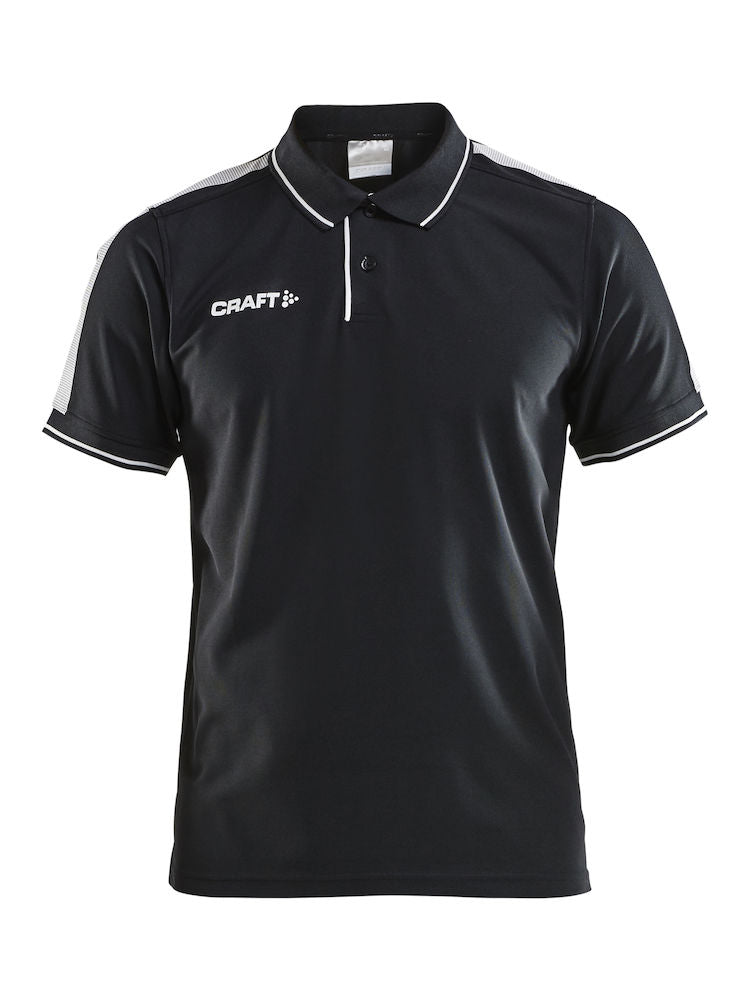 Craft Pro Control Poloshirt Black/white - Suomen Brodeeraus