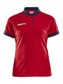 Craft Pro Control Poloshirt W Red/navy - Suomen Brodeeraus