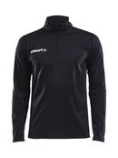 Craft Progress Halfzip LS tee men Black/white - Suomen Brodeeraus