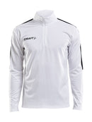 Craft Progress Halfzip LS tee men White - Suomen Brodeeraus
