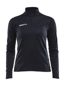 Craft Progress Halfzip LS tee women Black - Suomen Brodeeraus