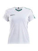 Craft Progress Jersey contrast wmn White/team g - Suomen Brodeeraus