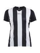 Craft Progress Jersey stripe wmn Black/white - Suomen Brodeeraus