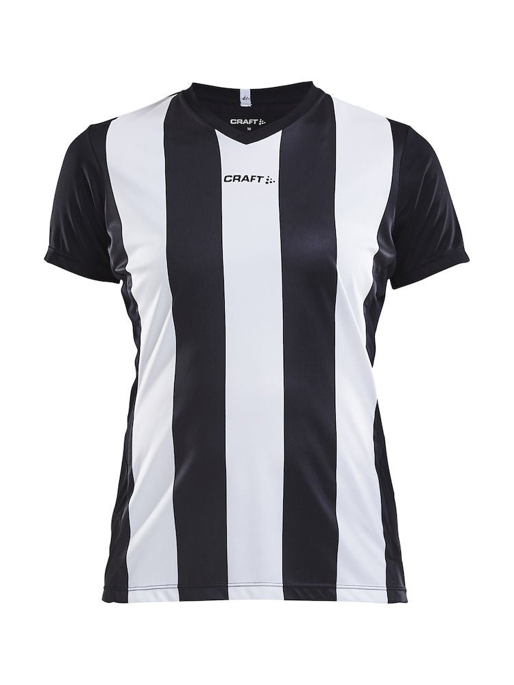 Craft Progress Jersey stripe wmn Black/white - Suomen Brodeeraus