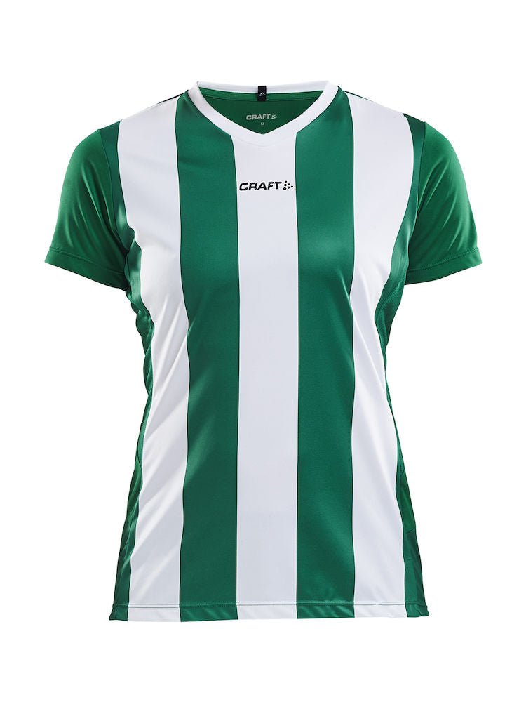 Craft Progress Jersey stripe wmn Team green - Suomen Brodeeraus