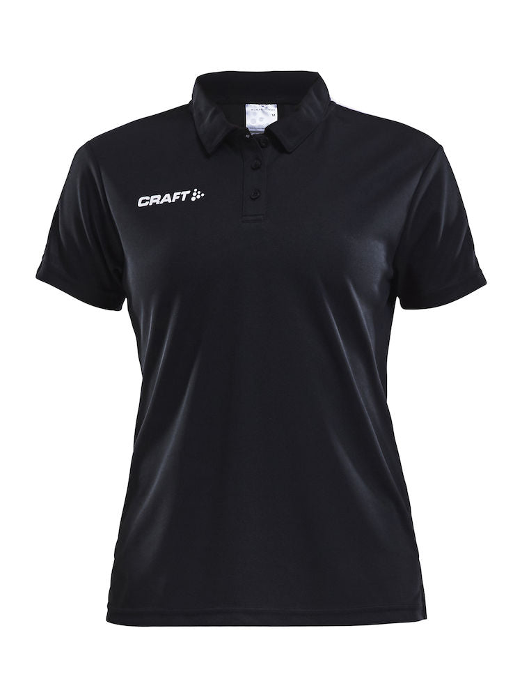 Craft Progress Polo Pique women Black/white - Suomen Brodeeraus